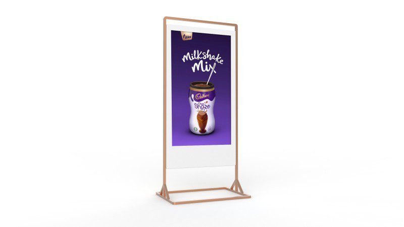 Digital Signage mit 43 Zoll oder 55 Zoll, doppelseitig und SuperSlim mieten